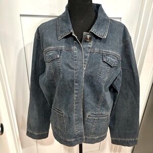 JJill Denim Jean Jacket, Size XL22” pit to pit and 24” length